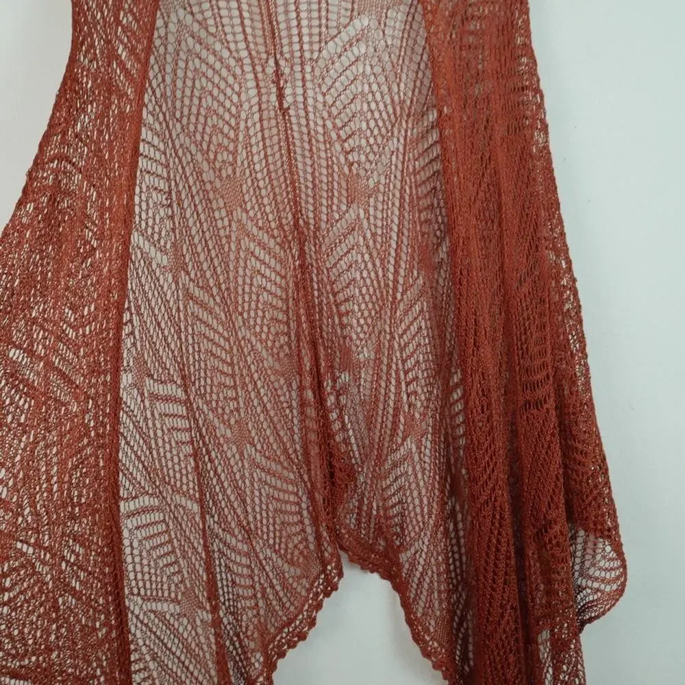 Y2K‎ Crochet Shawl Fishnet Open Lace Wrap Scarf Fairy Grunge Whimsigoth Dainty